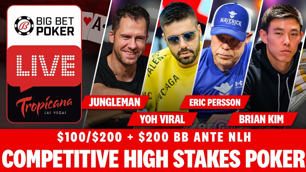Ep#1 – $100/$200/$200 – Bally’s Big Bet Poker Premiere!  – commentary by Will Jaffe and Eric Persson